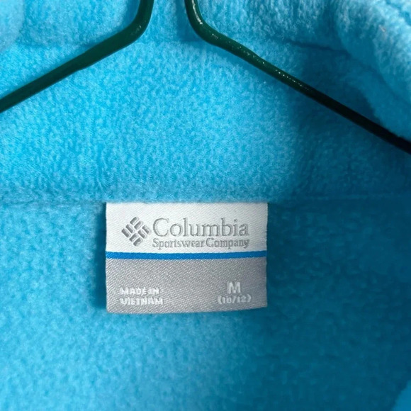 Columbia Girls Kids Winter Blue Full Zip Up Fleece Jacket Size M(10/12). - Picture 6 of 10